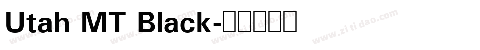 Utah MT Black字体转换